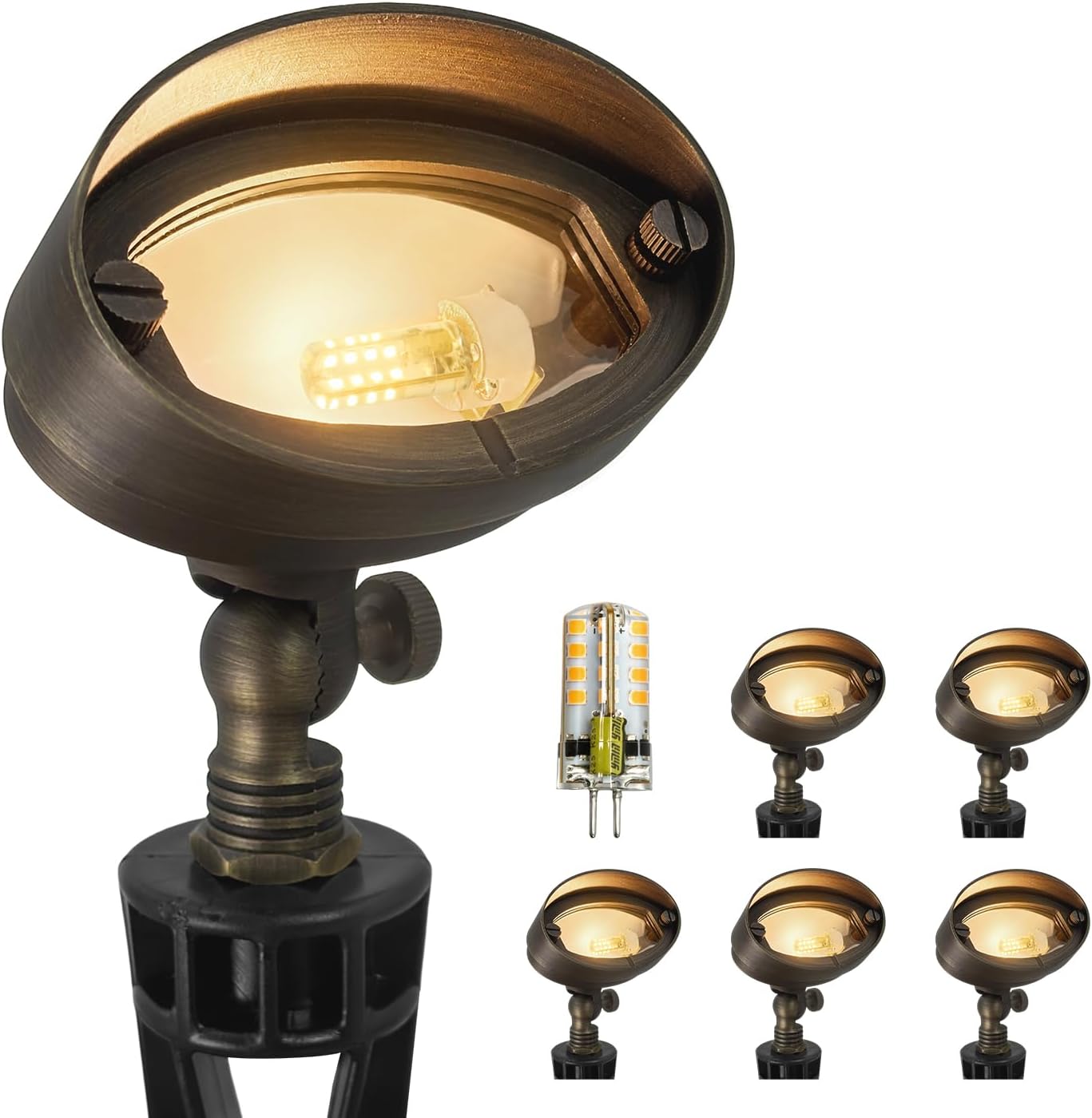 Outdoor Lighting Volt - Die-cast Brass LED Landscape Flood Lights