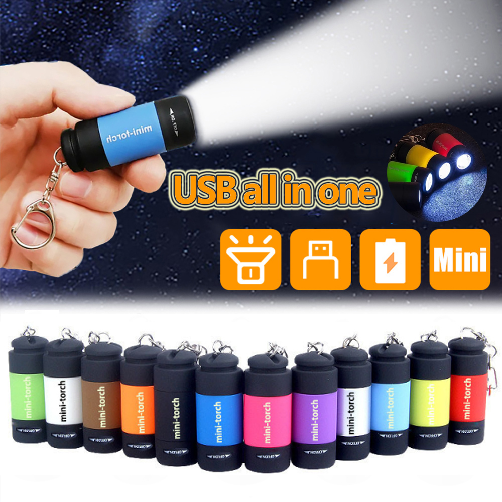 Outdoor Lighting Ideas For Party - 1PC Pocket Keychain Flashlight LED Multifunctional