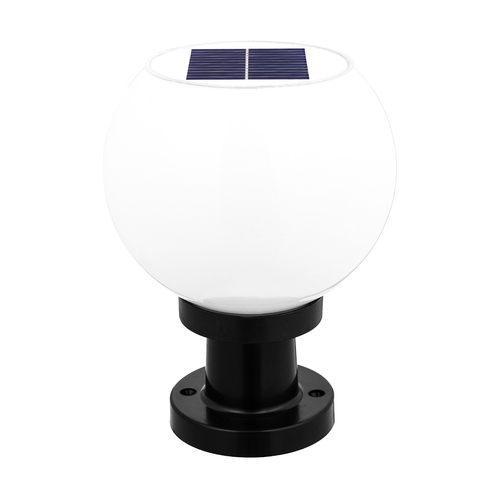 Outdoor Lighting Landscape - Round LED Solar Wall Pillar Lamp