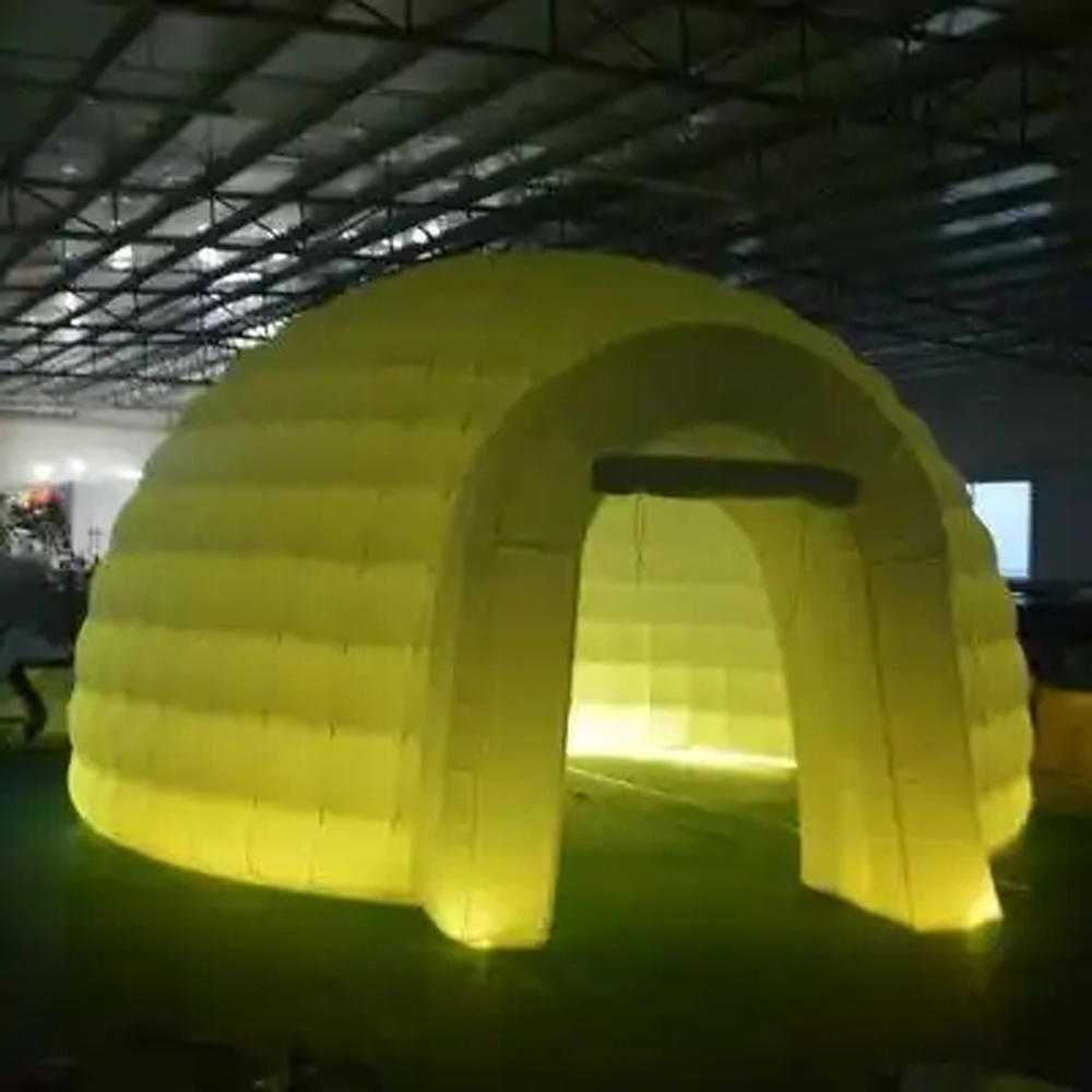 Outdoor Lighting Rental For Party - White Outdoor Lawn Inflatable Igloo Dome