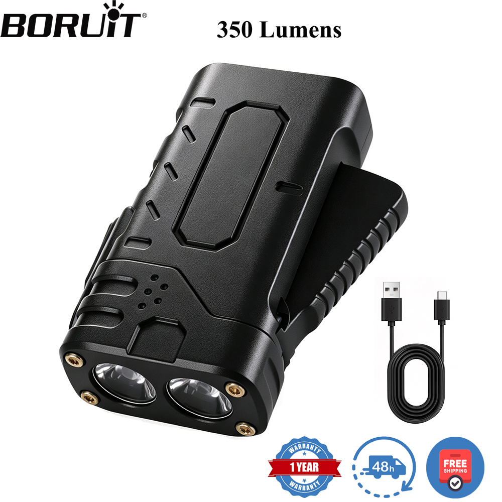 Outdoor Lighting Construction - BORUIiT Hand Crank EDC LED Flashlight