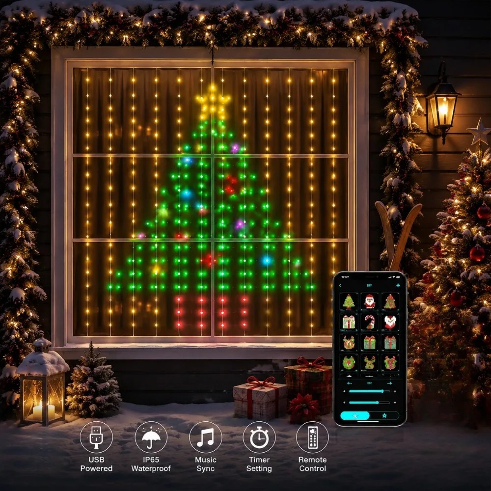 Outdoor LED Pixel Curtain Ligh - Outdoor Lighting And Decor ulasan dan harga