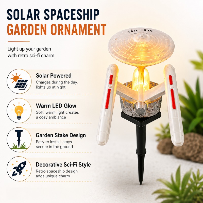Star Trek USS Enterprise Solar - Photocell Outdoor Lighting ulasan dan harga