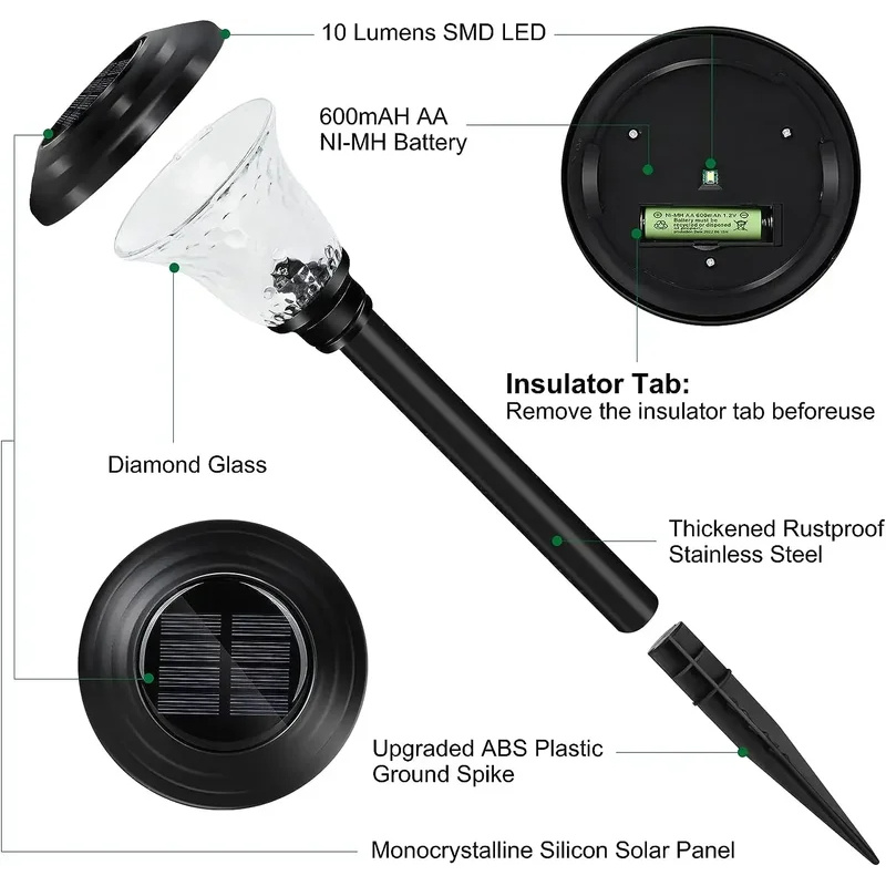 Solar Pathway Lights Outdoor W - Outdoor Lighting For Fence ulasan dan harga