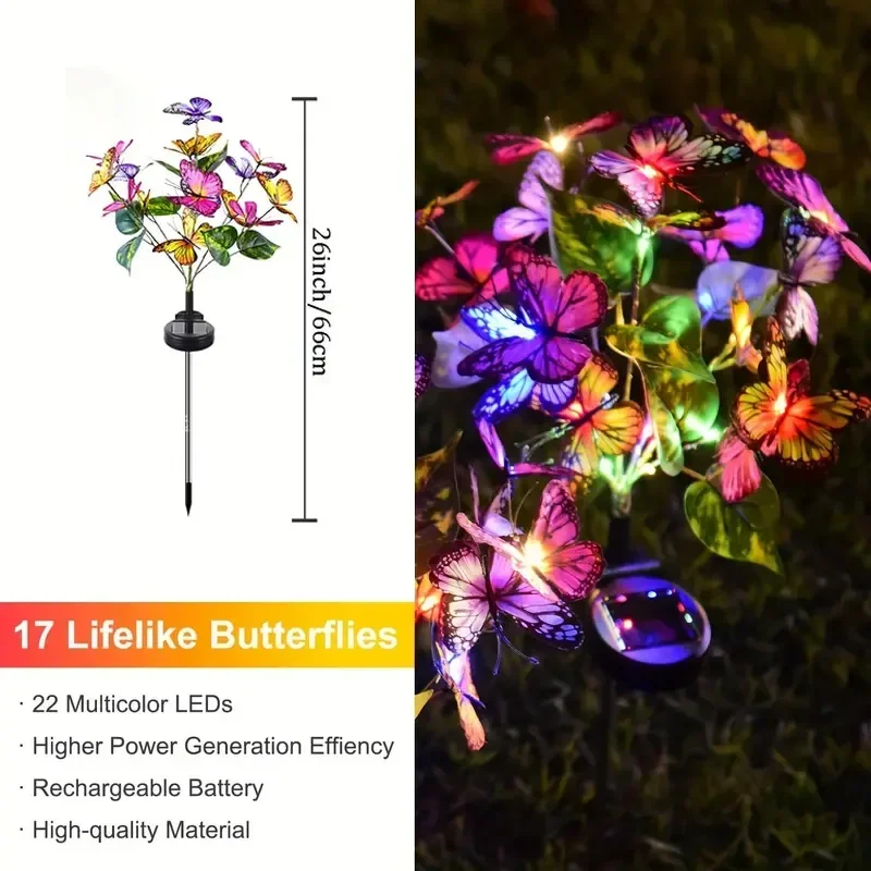 Solar LED Butterfly Garden Lig - Outdoor Lighting Quality ulasan dan harga