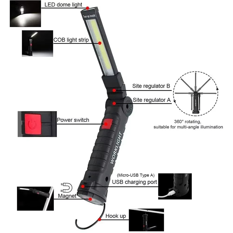 Portable LED Flashlight with M - Outdoor Lighting Landscape ulasan dan harga