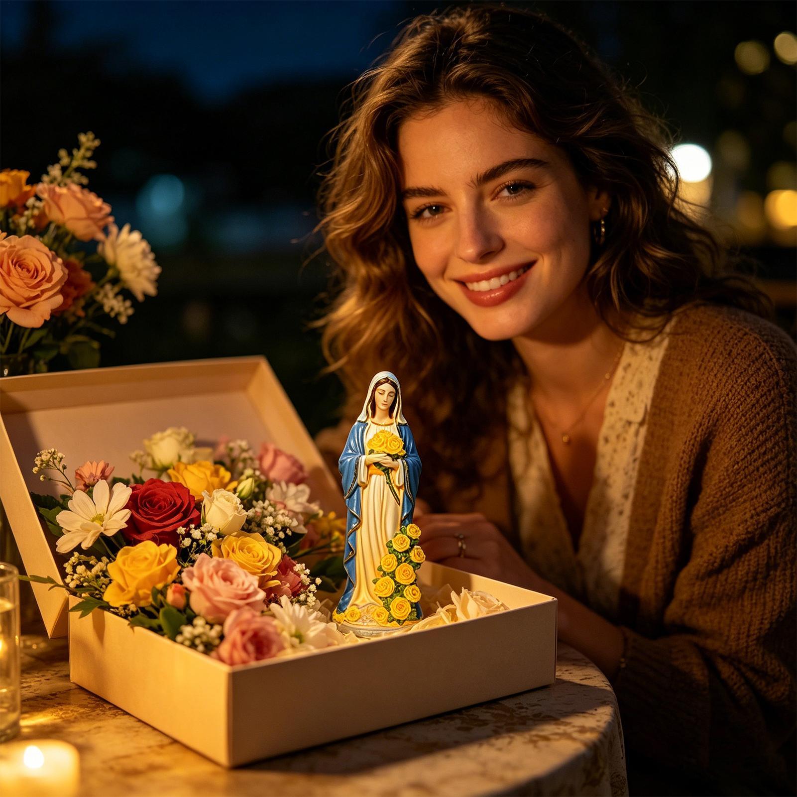 Virgin Mary Solar Statue Garde - Outdoor Lighting Quality ulasan dan harga