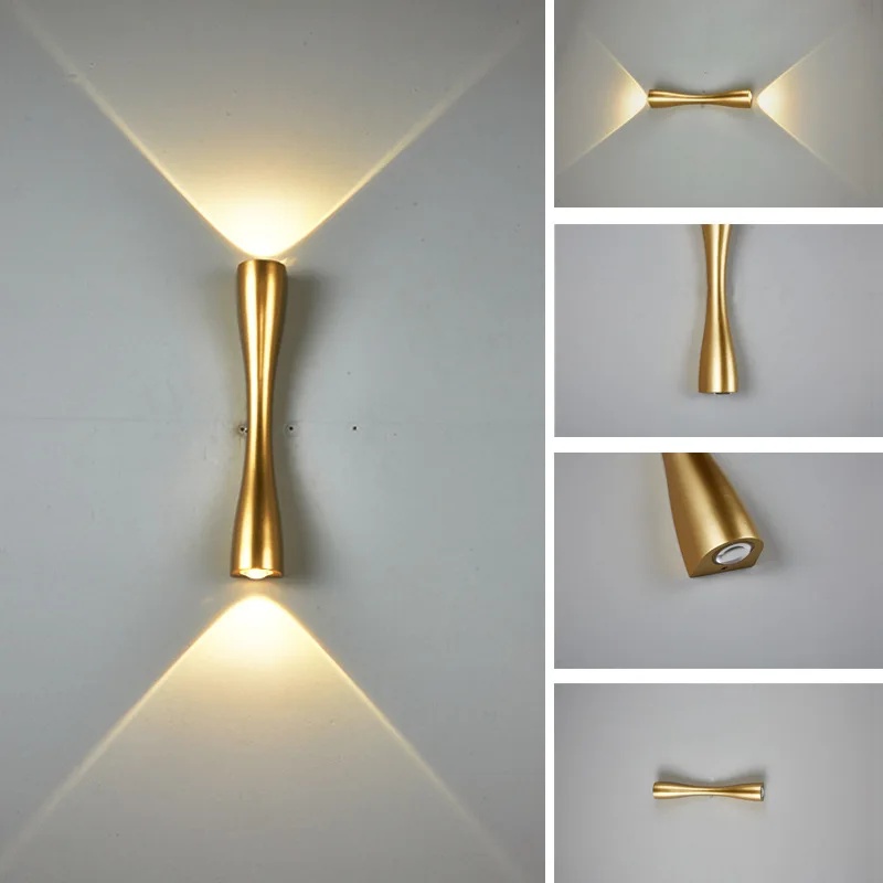 Gold LED Wall Lamp Up Down Lig - Outdoor Lighting Hardwired ulasan dan harga