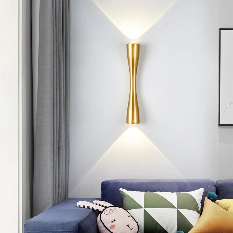 Gold LED Wall Lamp Up Down Lig - Outdoor Lighting Hardwired ulasan dan harga