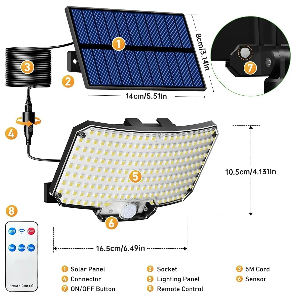 234LED Solar Outdoor Lights Mo - Outdoor Lighting With Sensor ulasan dan harga