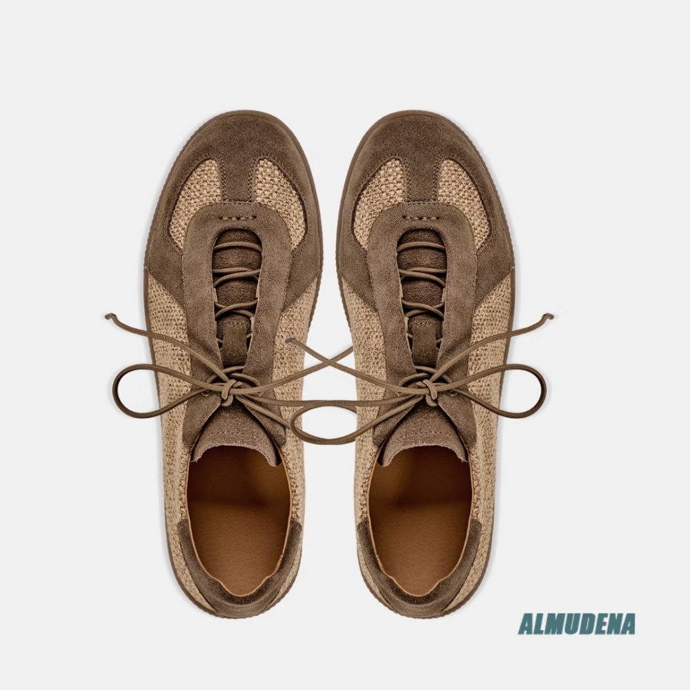 Patchwork Suede Linen Sneakers - Outdoor Lighting Vintage ulasan dan harga
