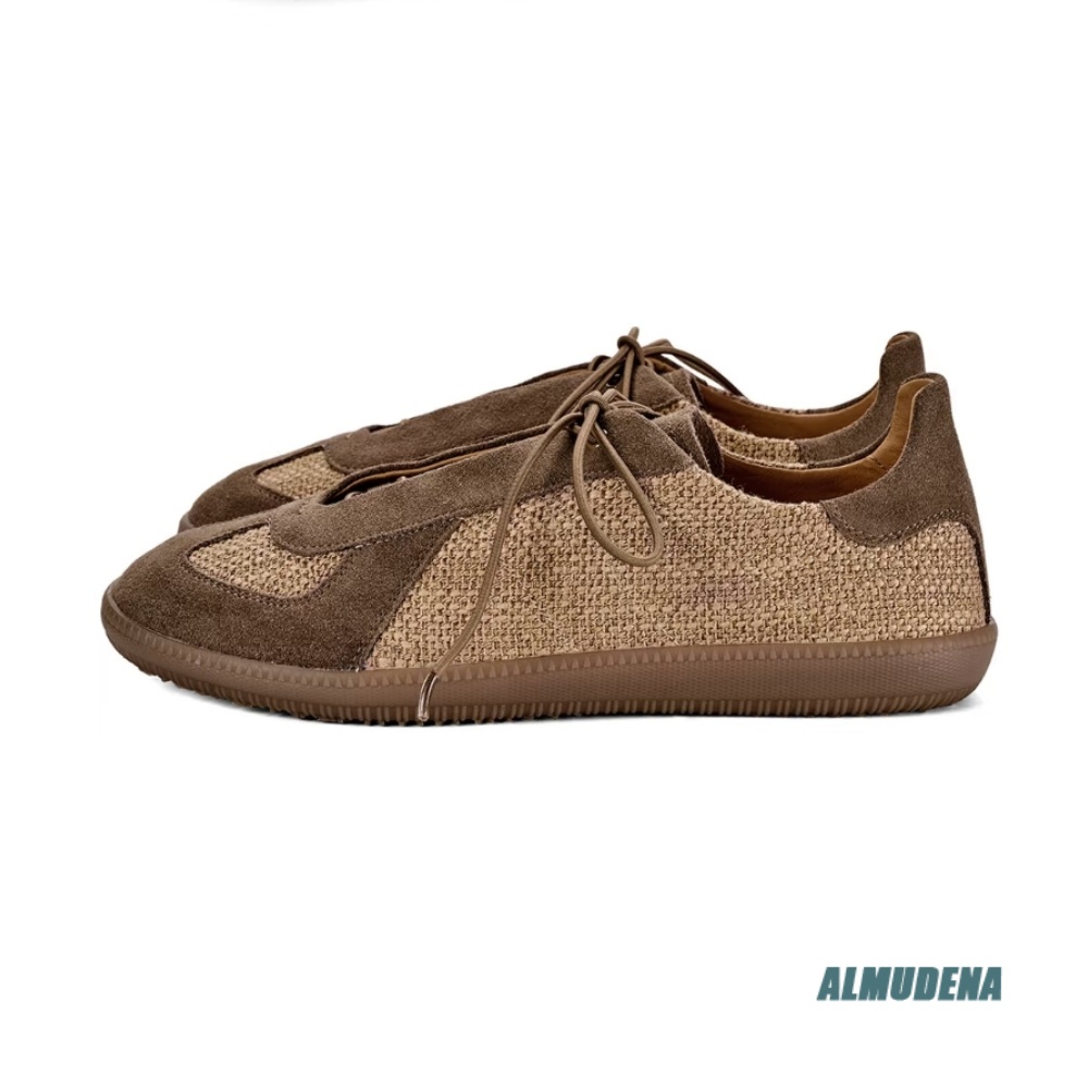 Patchwork Suede Linen Sneakers - Outdoor Lighting Vintage ulasan dan harga
