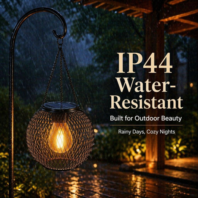 Solar Powered LED Hanging Floo - Outdoor Lighting Construction ulasan dan harga
