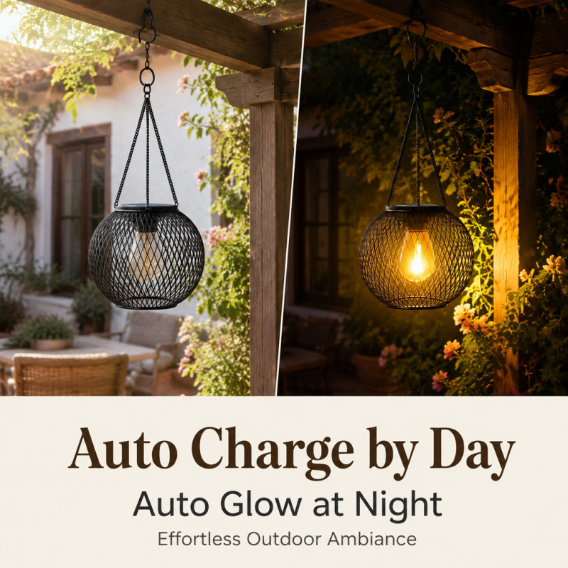 Solar Powered LED Hanging Floo - Outdoor Lighting Construction ulasan dan harga