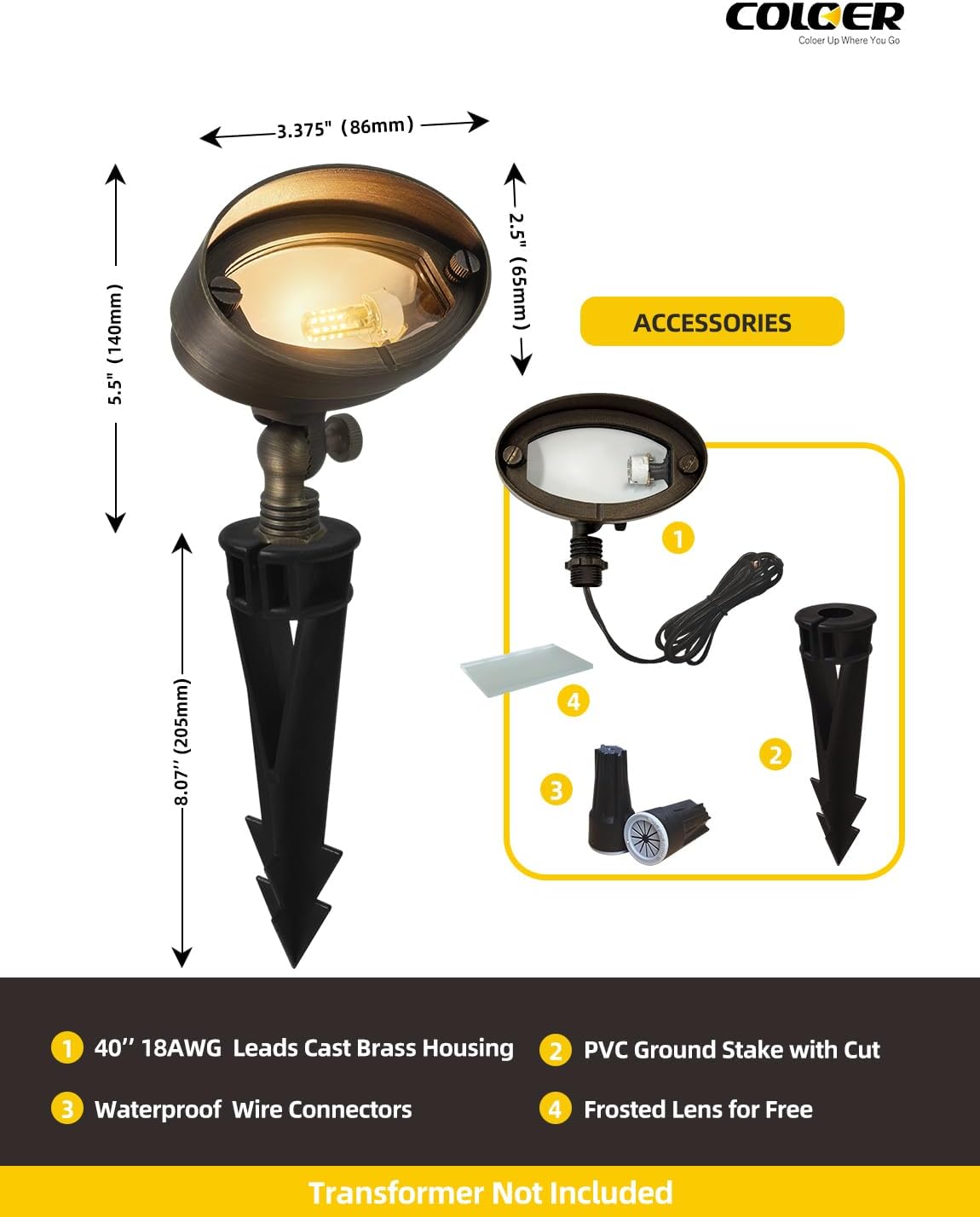 Die-cast Brass LED Landscape F - Outdoor Lighting Volt ulasan dan harga