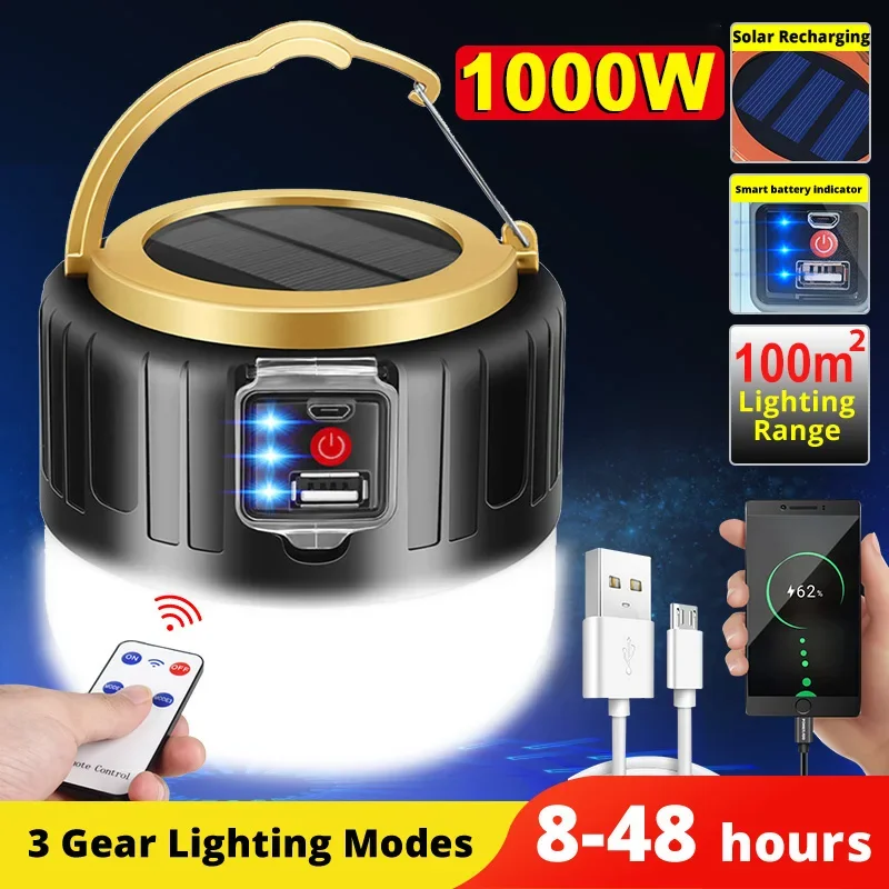 LED Solar Camping Light Power  - Photocell Outdoor Lighting ulasan dan harga