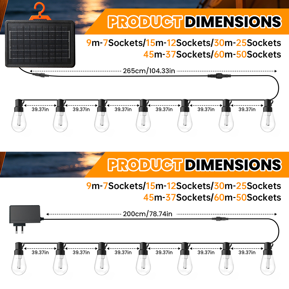Waterproof LED Globe String Li - Outdoor Lighting For Fence ulasan dan harga