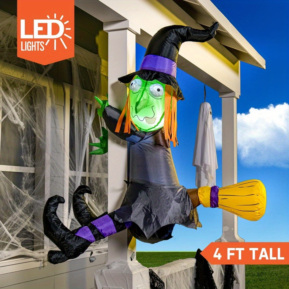 4FT Halloween Inflatable Witch - Outdoor Lighting Ideas For Party ulasan dan harga