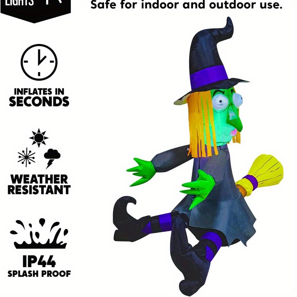 4FT Halloween Inflatable Witch - Outdoor Lighting Ideas For Party ulasan dan harga