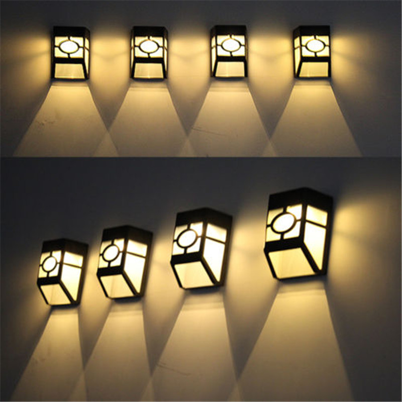 Solar Powered Wall Mount LED L - Outdoor Lighting For Fence ulasan dan harga