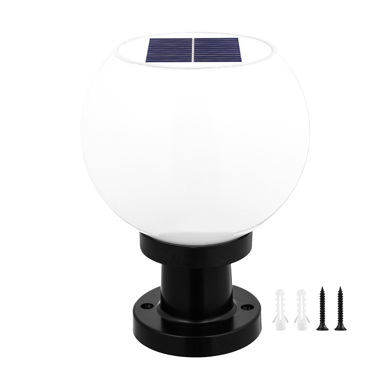 Round LED Solar Wall Pillar La - Outdoor Lighting Landscape ulasan dan harga