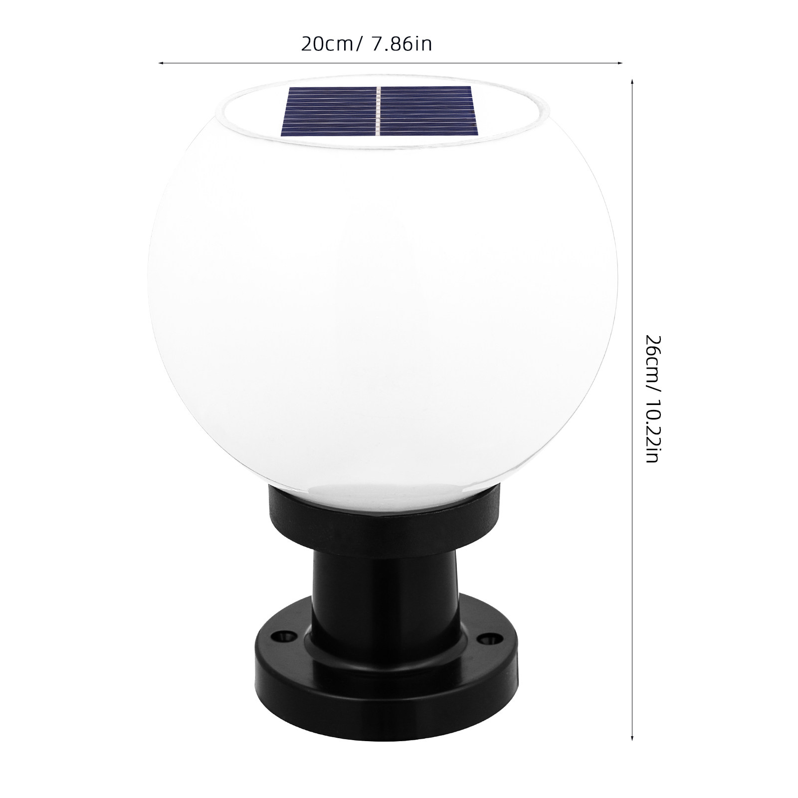 Round LED Solar Wall Pillar La - Outdoor Lighting Landscape ulasan dan harga
