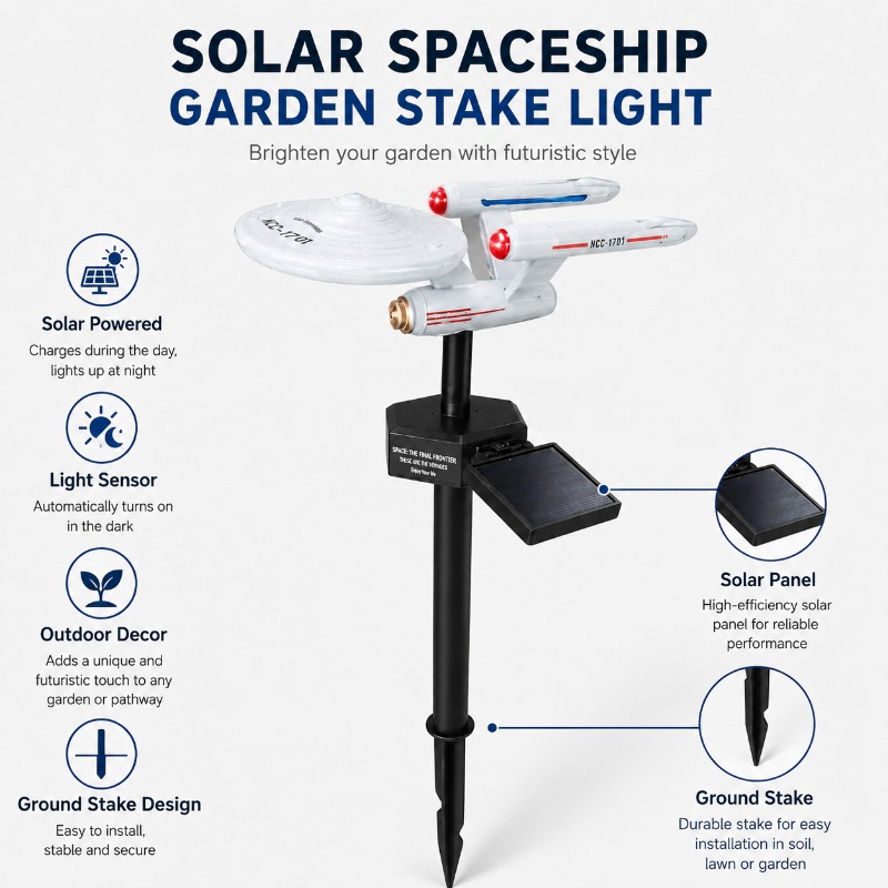 Star Trek USS Enterprise Solar - Photocell Outdoor Lighting ulasan dan harga