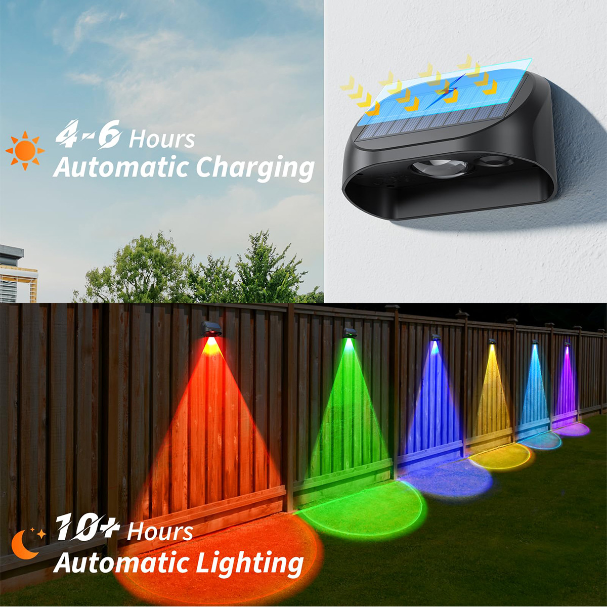 Solar Wall Lamp Solar Fence Li - Outdoor Lighting For Fence ulasan dan harga