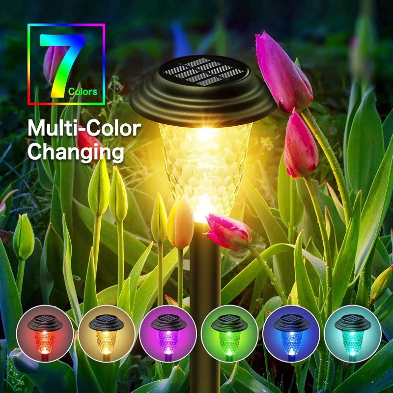 Color Changing Solar Path Ligh - Outdoor Lighting For Fence ulasan dan harga
