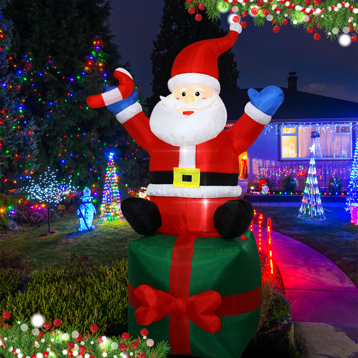 6 FT Christmas Inflatables San - Outdoor Lighting Box ulasan dan harga