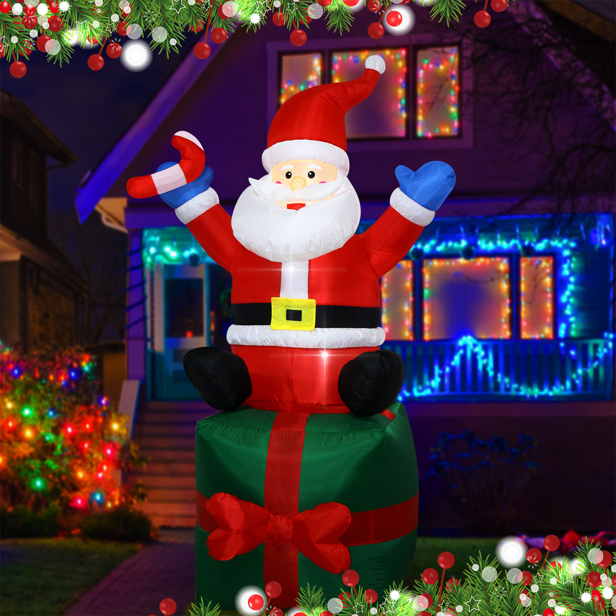 6 FT Christmas Inflatables San - Outdoor Lighting Box ulasan dan harga