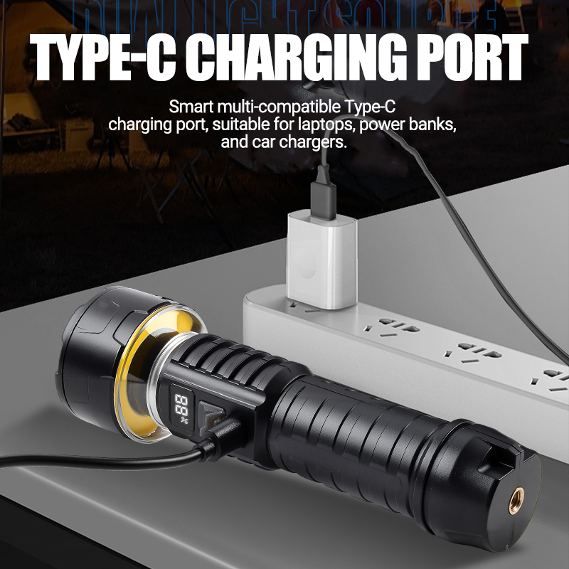 COB LED Flashlight Rechargeabl - Outdoor Lighting Landscape ulasan dan harga