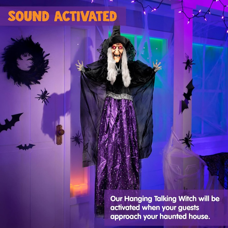 47'' Animated Witch Halloween  - Outdoor Lighting Ideas For Party ulasan dan harga