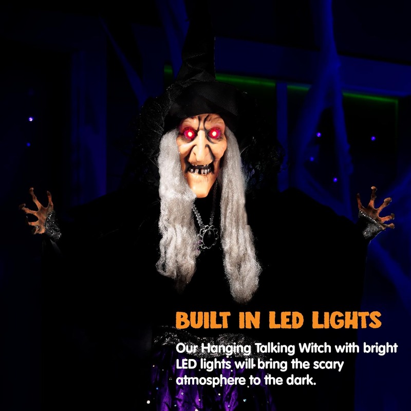 47'' Animated Witch Halloween  - Outdoor Lighting Ideas For Party ulasan dan harga