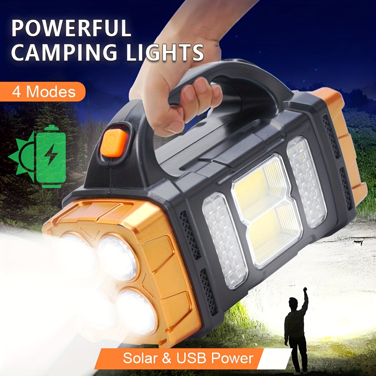 New Upgrade Rechargeable High  - Outdoor Lighting Construction ulasan dan harga