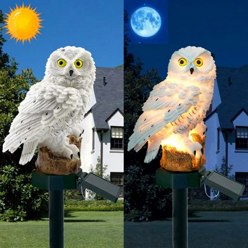 Solar Owl Statue Garden Light  - Outdoor Lighting Construction ulasan dan harga