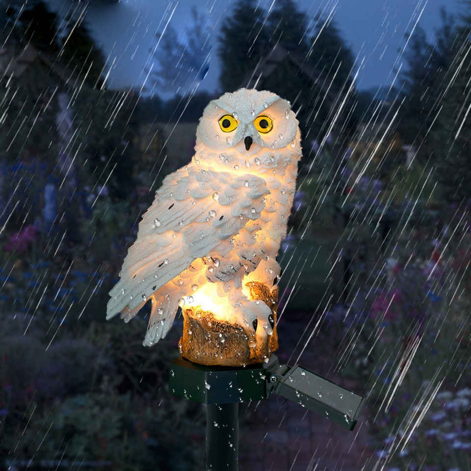 Solar Owl Statue Garden Light  - Outdoor Lighting Construction ulasan dan harga