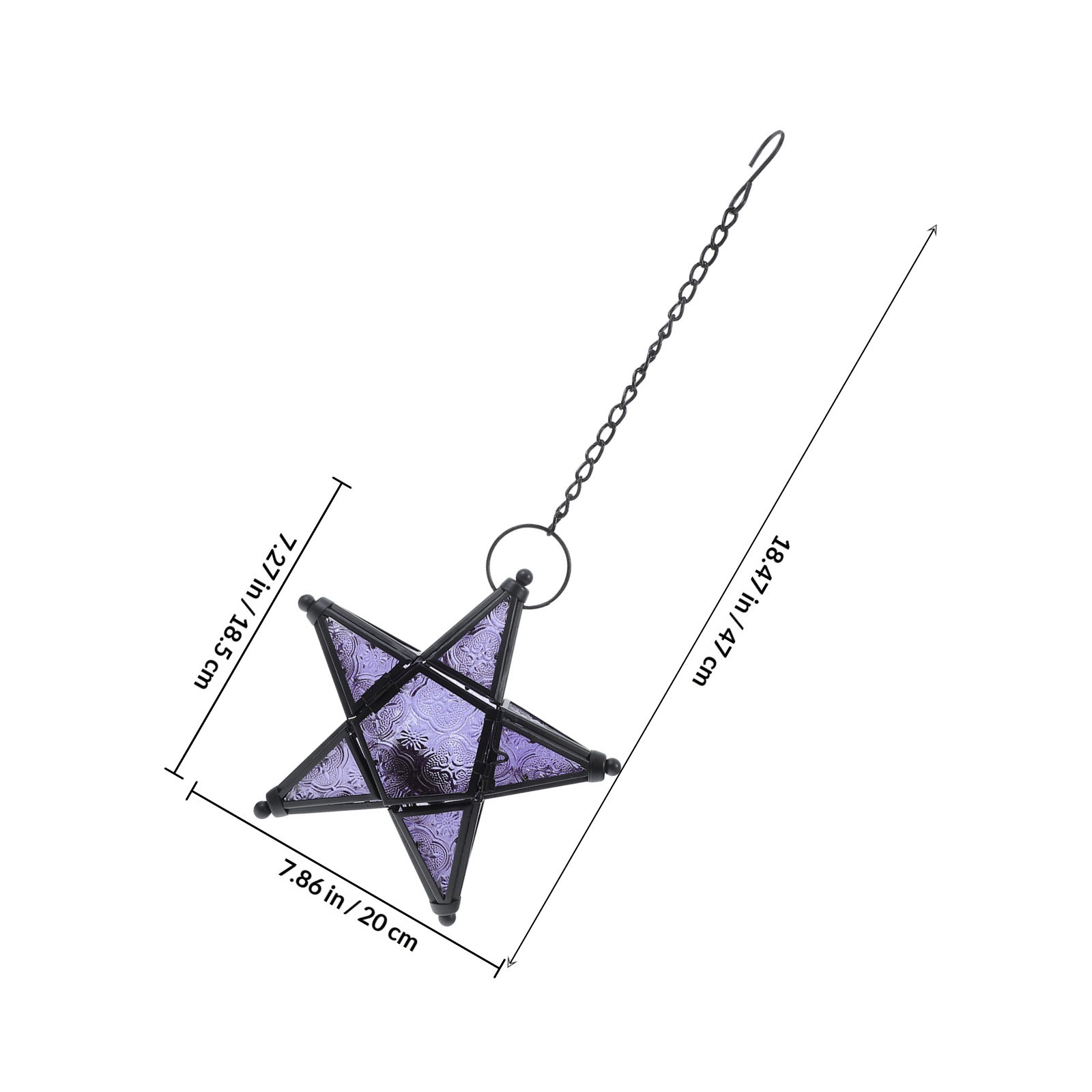 Star Lantern Hanging Glass Dec - Outdoor Lighting Vintage ulasan dan harga