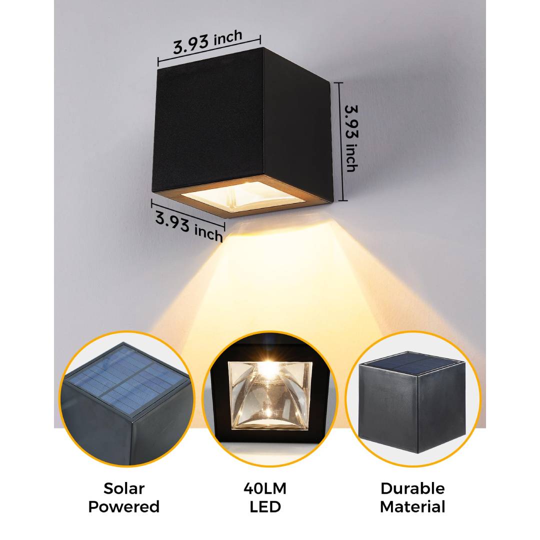 Outdoor Solar Wall Light Squar - Outdoor Lighting For Fence ulasan dan harga