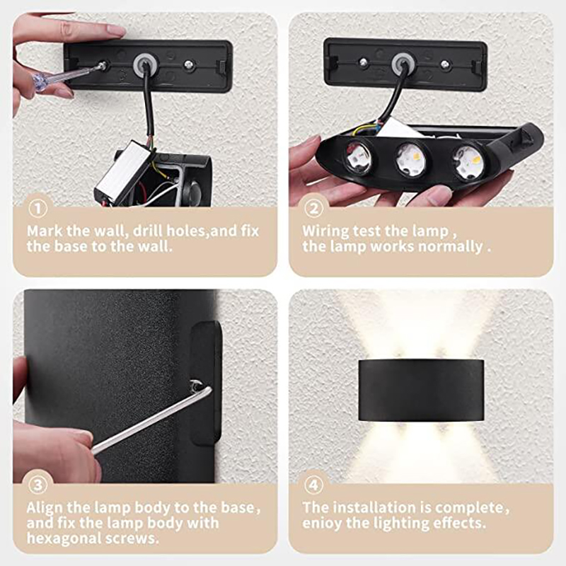 LED Wall Lamp, Outdoor Waterpr - Outdoor Lighting Hardwired ulasan dan harga