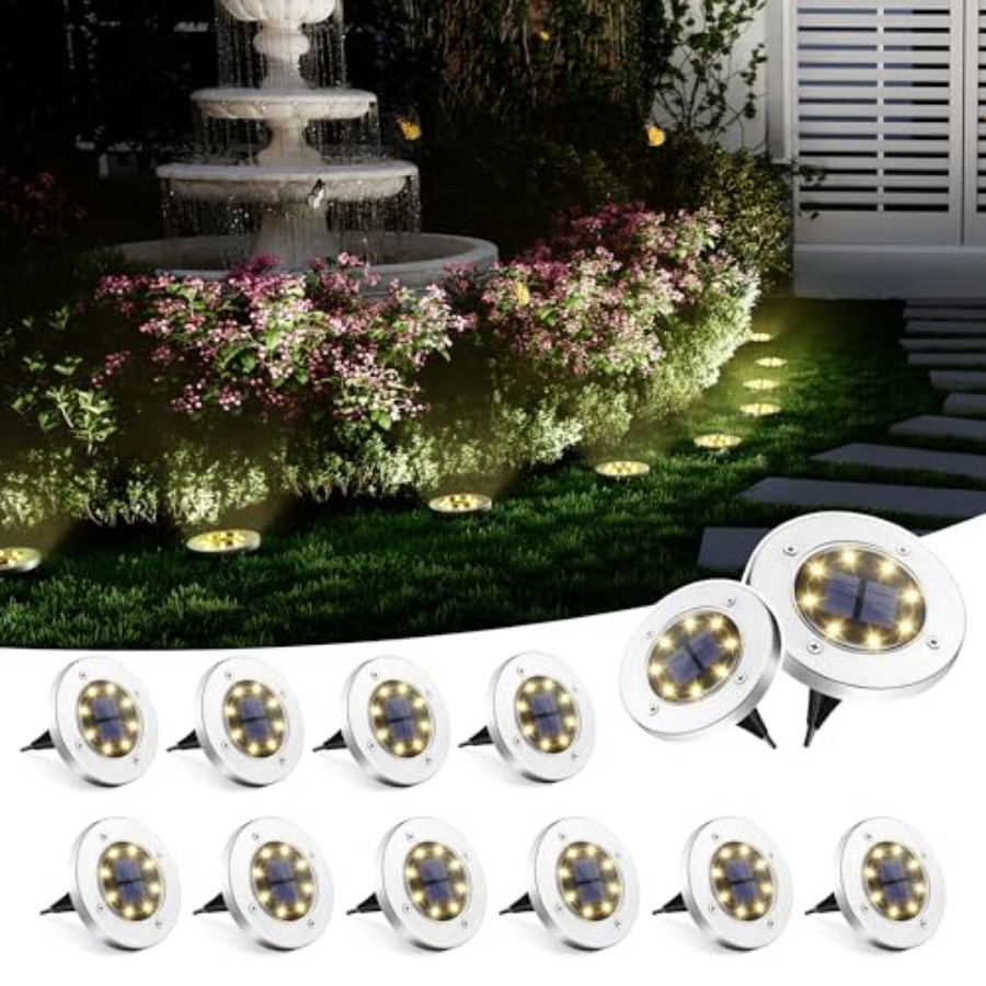 Solar Ground Lights Solar Ligh - Outdoor Lighting Landscape ulasan dan harga