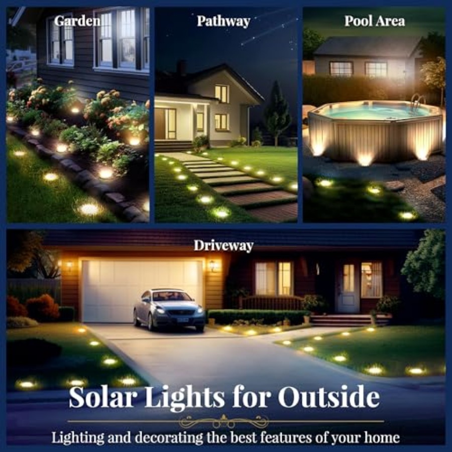 Solar Ground Lights Solar Ligh - Outdoor Lighting Landscape ulasan dan harga
