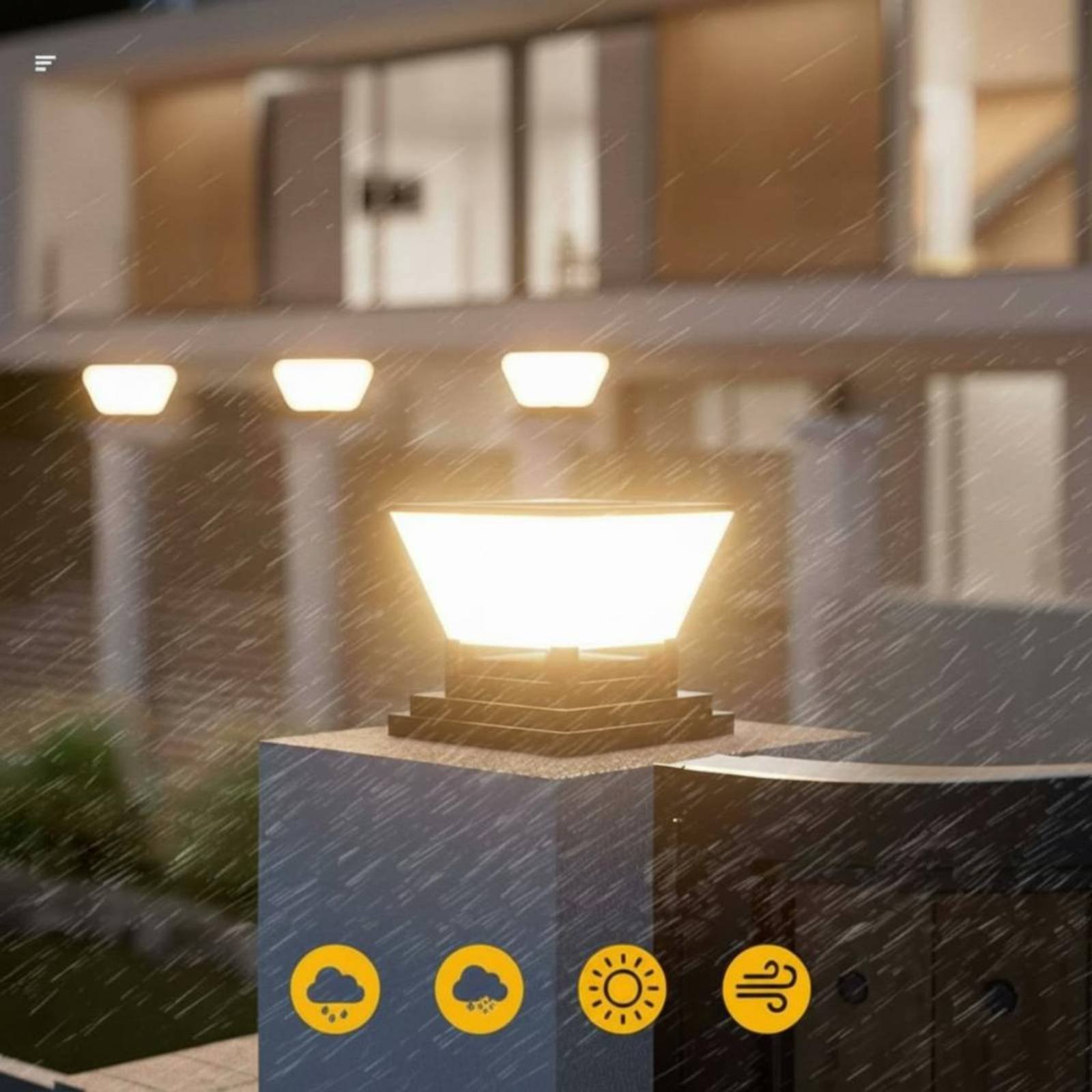 Solar Post Light Water Resista - Outdoor Lighting For Fence ulasan dan harga